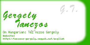 gergely tanczos business card